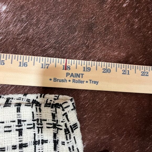 Laundry by Shelli Segal Textured Tweed Mini Skirt Black White XL - Picture 11 of 11